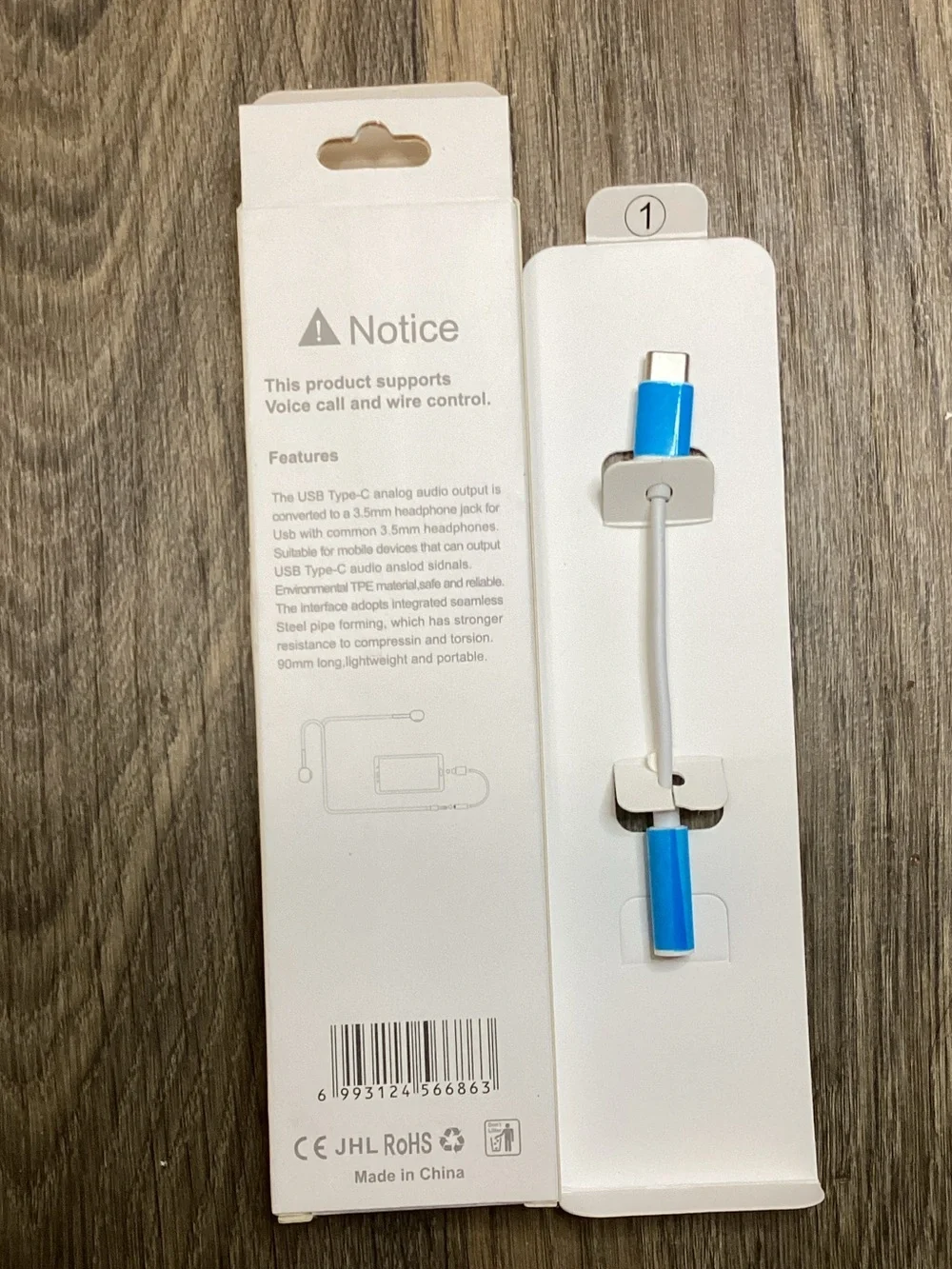 Type-C to 3.5mm Headphone Adapter - White